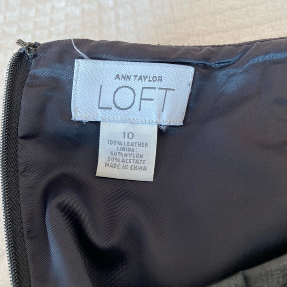 Ann Taylor Loft Leather Skirt - Black - Picture 3 of 3